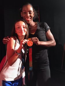 Sophia Zalipsky with Olympic Champion DeeDee Trotter